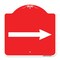 Signmission Designer Series Sign-Right Arrow, Red & White Aluminum Architectural Sign, 18" x 18", RW-1818-22975 A-DES-RW-1818-22975 - alternate 1